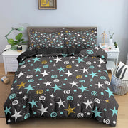 Starfish Seashell Duvet Cover Pillow Cases Bedding Set King Queen Twin Single Size Bed Set with Pillowcase No Sheet