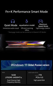 【Russia Warehouse】Xiaomi RedmiBook 16 2024 New i5-13420H/ 13500H/12450H 16G 512G 16inch Screen JYU4577CN/JYU4585CN/JYU4614CN