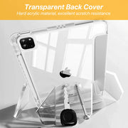 Case for iPad 7th 8th 9th 10.2 Cover Transparent with Pencil Holder Tablet Case for iPad Air 4 5 10.9 5th 6th 9.7 Pro 12.9 funda