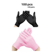 Black/pink disposable gloves PVC tattoo work gloves with Home Kitchen Tools Tattoo Washing Car Household Cleaning Work Gloves