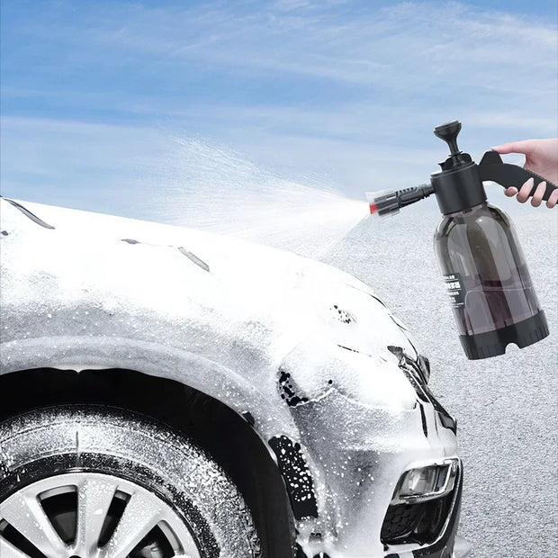 2L Hand Pump Foam Sprayer Snow Foam Gun Nozzle With Pressure Relief Valve Car Wash Spray Bottle Window Cleaning Tools