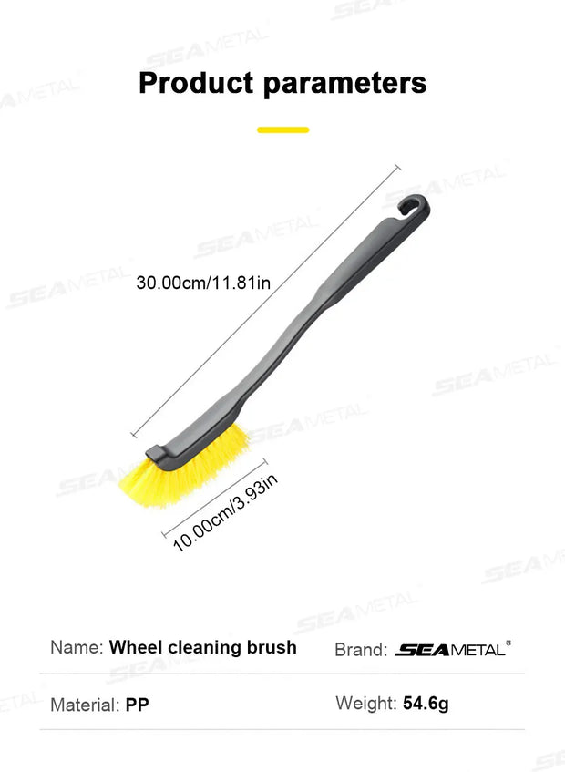 SEAMETAL Car Tire Wheel Rim Cleaning Brush Detailing Brushes Washing Brush Tool Universal Wheel Tire Car Cleaning Accessories