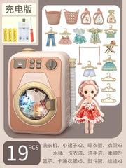 Mini Cleaning Set Small Household Appliances Series Washing Machine Cleaner Play House Doll festival birthday Kid gift Toy