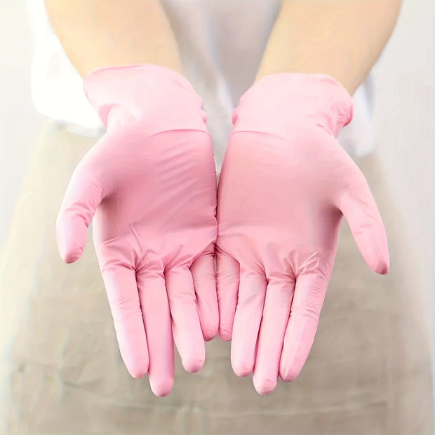 Black/pink disposable gloves PVC tattoo work gloves with Home Kitchen Tools Tattoo Washing Car Household Cleaning Work Gloves