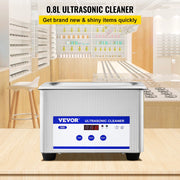 VEVOR 800ml Ultrasoonreiniger Draagbare wasmachine 35W Minivaatwasser Lava-Dishes Ultrasoon bad Sonic voor huishoudelijke apparaten