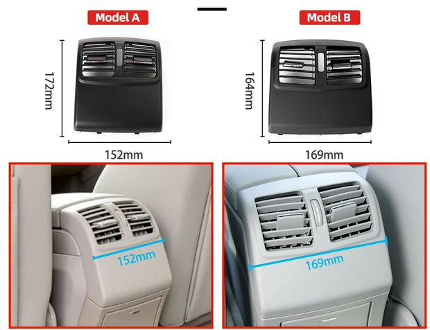 Durable Fit For Mercedes-Benz E Class W212 2009-2015 Car Interior Rear AC Air Conditioner Vent Outlet Grille Panel