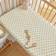 Cotton Gauze Baby Fitted Sheet 60x120/70x130CM Printed Mattress Cover Bedcover Newborn Cot Crib Bedsheet Children Bedding Set