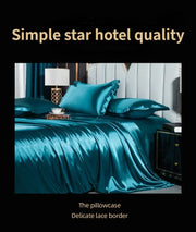 Luxury Satin Bedding Set Duvet Cover with Pillowcase European Style King Queen Size Comfortable Bed Set Bed Covers Linen Sheet