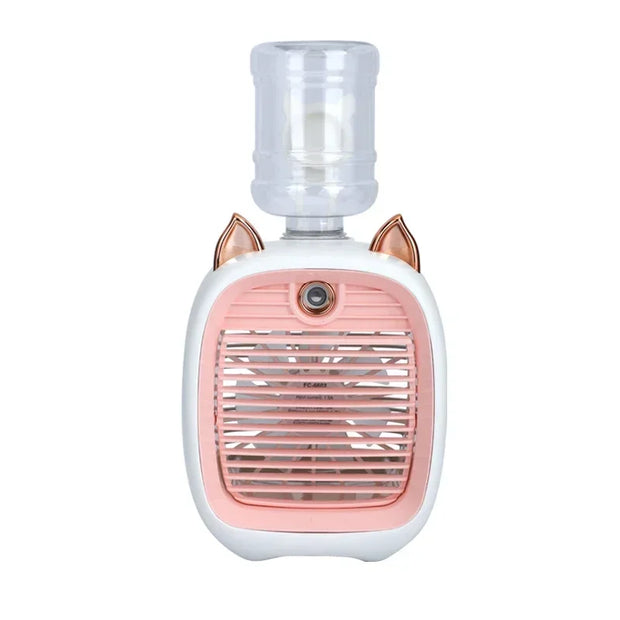 Portable USB Mini Air Cooler Fan Water Cooling Fan with 3 Speed 2 Modes Spray Humidifier Purifier for Car Home