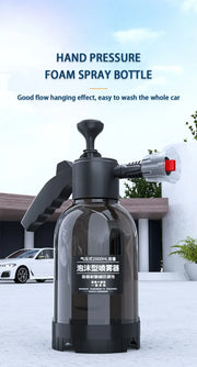 2L Hand Pump Foam Sprayer Snow Foam Gun Nozzle With Pressure Relief Valve Car Wash Spray Bottle Window Cleaning Tools