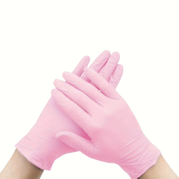 Black/pink disposable gloves PVC tattoo work gloves with Home Kitchen Tools Tattoo Washing Car Household Cleaning Work Gloves