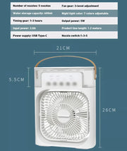 Xiaomi Mijia Portable Fan Air Conditioners USB Fan LED Household Water Mist Cooler Portable 3 Speed Fan For Use In Office