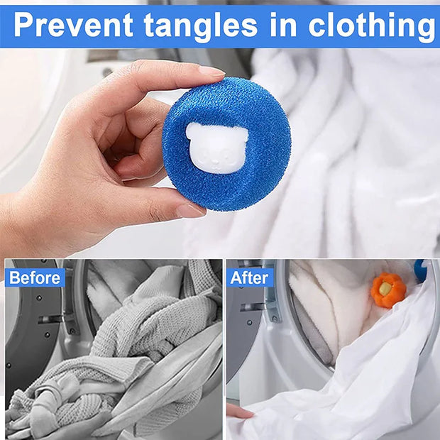 Pet Hair Remover Reusable Ball Wool Sticker Cat Hair Remover Pet Fur Lint Catcher Cleaning Tools Laundry Washing Machine Filter