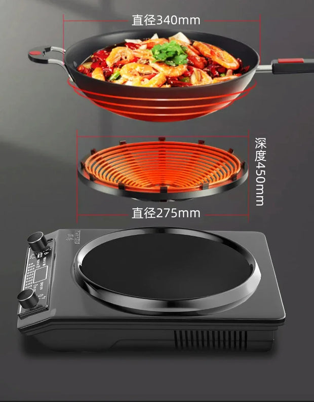 Concave induction cooker new high-power commercial 3500W energy-saving stir fry