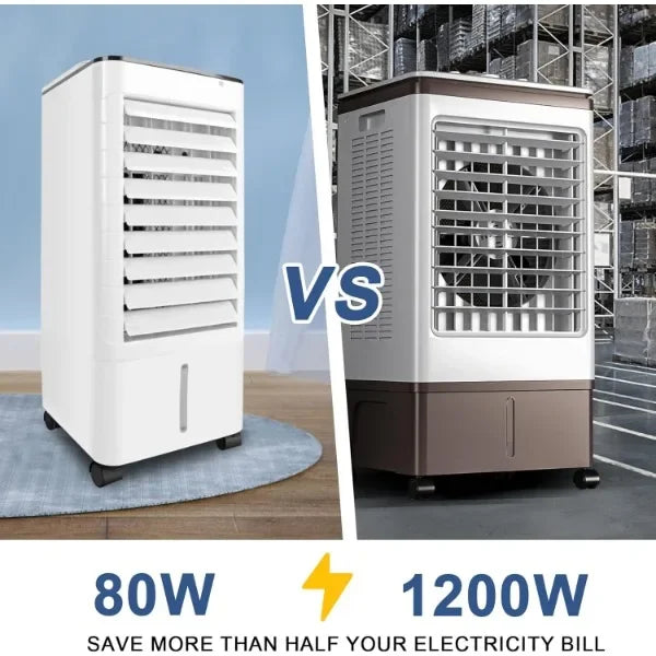 Evaporative Air Cooler,3-IN-1 Windowless Portable Air Conditioner,Oscillation Swamp Cooler and Humidification