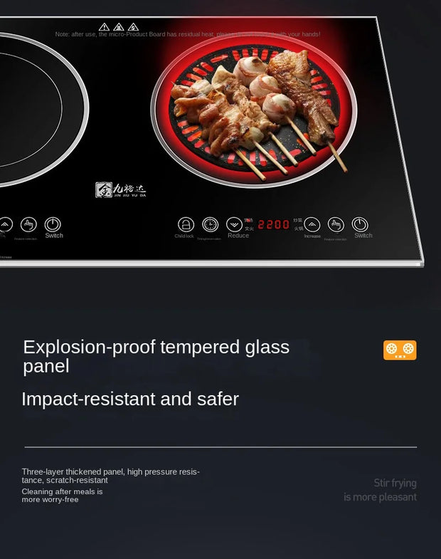 Embedded household induction cooker, dual stove desktop high-power ceramic stove fogão cooktop  estufa inducción