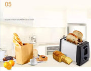 Stainless Steel Bread Toaster, 6 Levels Roasting Sandwich Pills with Vertical Stop Button, 750W, Power Adjustable Thermostat, 2 Slices, Kitchen Appliances, Electric Machine